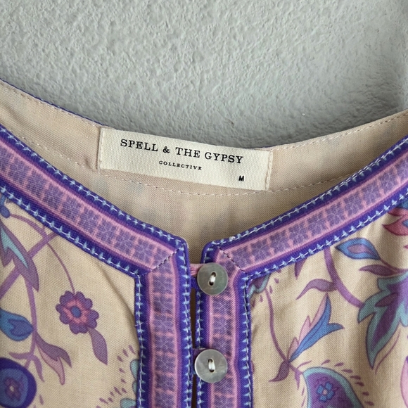 Spell Portobello Road Strappy Mini Dress in Lavender size M - Picture 5 of 8